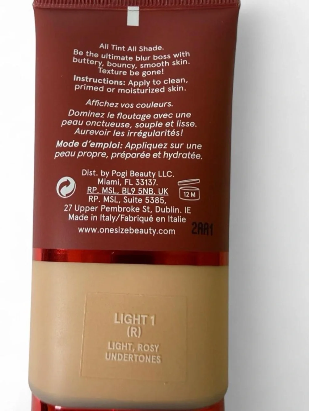 One/Size Turn Up The Base•Light 1 (R) •New